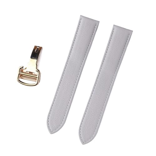 BBPLWEEA YingYou Ersatz-Uhrenarmband, kompatibel mit Tank London, echtes Leder, 17 mm, 18 mm, 19 mm, 20 mm, 22(Milkshake White Gold,18) von BBPLWEEA