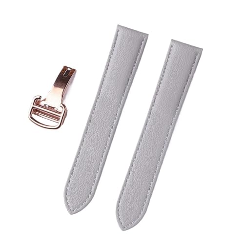 BBPLWEEA YingYou Ersatz-Uhrenarmband, kompatibel mit Tank London, echtes Leder, 17 mm, 18 mm, 19 mm, 20 mm, 22(Milkshake White Rose,18) von BBPLWEEA