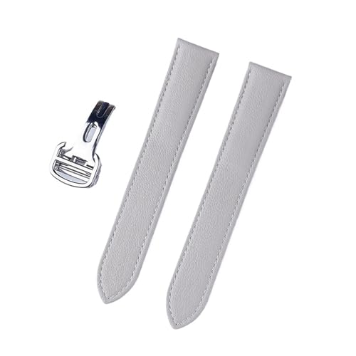 BBPLWEEA YingYou Ersatz-Uhrenarmband, kompatibel mit Tank London, echtes Leder, 17 mm, 18 mm, 19 mm, 20 mm, 22(Milkshake white,18) von BBPLWEEA