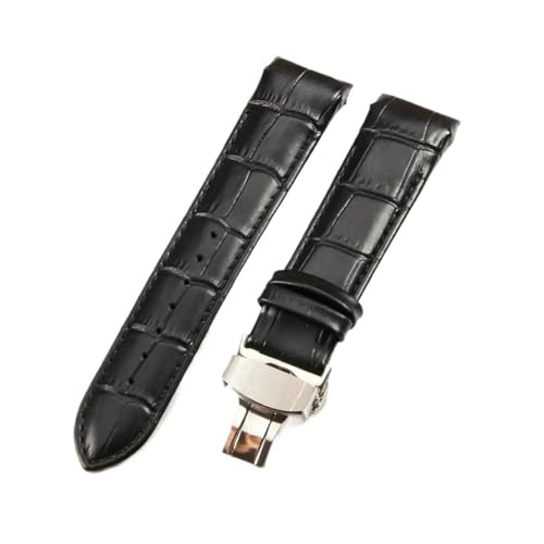BBPLWEEA YingYou Kompatibel Mit Tissot 1853 Couturier Interface Uhrenarmband Butterfly-Verschluss Herren-Uhrenarmband Aus Rindsleder T035407 T035410 T035617 627(Black-Steel-B1,23mm) von BBPLWEEA