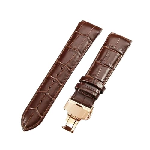 BBPLWEEA YingYou Kompatibel Mit Tissot 1853 Couturier Interface Uhrenarmband Butterfly-Verschluss Herren-Uhrenarmband Aus Rindsleder T035407 T035410 T035617 627(Brown-Rose-B1,24mm) von BBPLWEEA