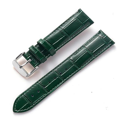 BBPLWEEA YingYou Herren-Damen-Lederarmband, kompatibel mit Cartier Tank London Solo Key Faltschließe 17, 18, 20, 22 mm, Leder-Uhrenarmband-Zubehör(Green,22) von BBPLWEEA