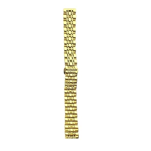 BBPLWEEA YingYou Massives Edelstahl-Uhrenarmband 12 14 15 16 17 18 19 20 21 22 23 24 Mm Ersatz-Uhrenarmband Aus Metall Mit Stiften(Gold,16mm) von BBPLWEEA