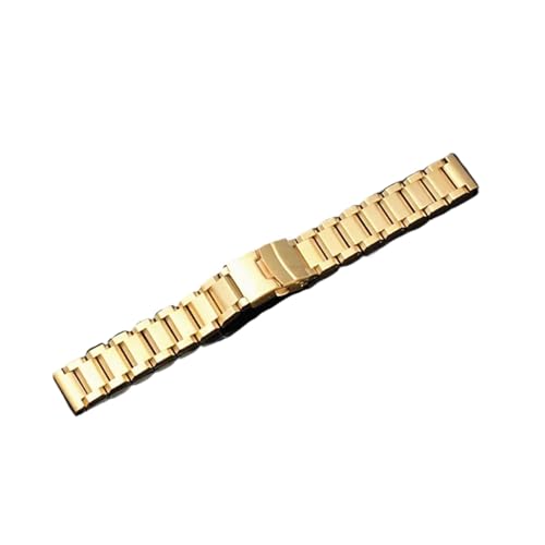 BBPLWEEA YingYou Massives Edelstahl-Uhrenarmband 18 Mm 20 Mm 22 Mm 24 Mm, Doppelt Versichertes Ersatz-Uhrenarmband Aus Metall(Gold,24mm) von BBPLWEEA