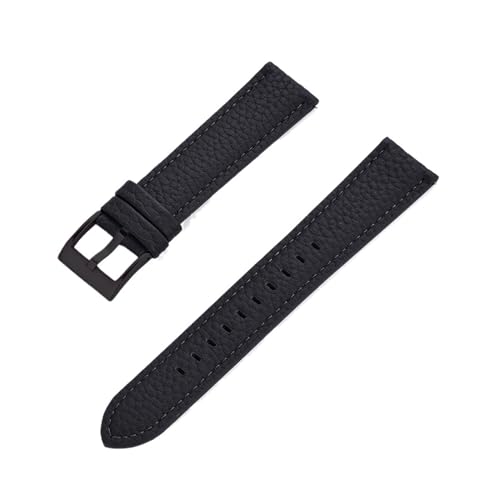 BBPLWEEA YingYou Neue Quick Release Echtes Leder Uhrenarmband 20mm 22mm Uhrenarmbänder For Armband Uhr Zubehör(Black Black,20mm) von BBPLWEEA