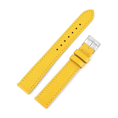 BBPLWEEA YingYou Oberschicht-Kalbslederarmband 12–22 Mm, Modisches, Handgefertigtes Armband Aus Echtem Leder Mit Palmenmuster For Männer Und Frauen, Länge 18/20/22 Cm(Yellow,20mm) von BBPLWEEA