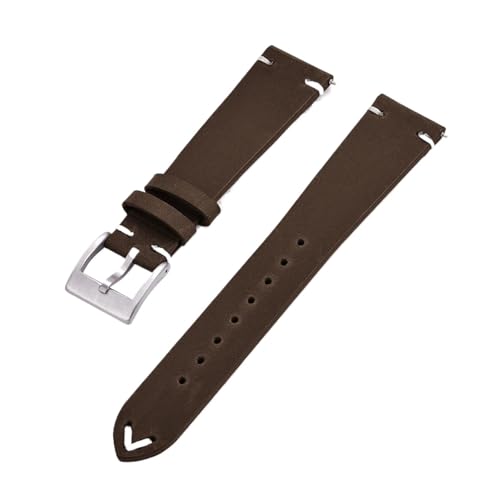 BBPLWEEA YingYou Schnellverschluss-Lederarmband For 18 Mm, 20 Mm, 22 Mm Uhrenarmbänder, Lederarmband For Männer Und Frauen, Ersatz(Deep Brown,22mm) von BBPLWEEA