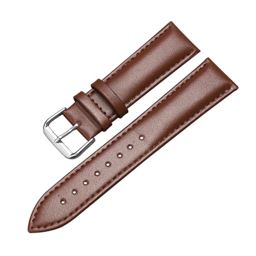 BBPLWEEA YingYou Uhrenarmbänder Aus Echtem Leder, 12 Mm, 13 Mm, 14 Mm, 15 Mm, 16 Mm, 17 Mm, 18 Mm, 19 Mm, 20 M, 21 Mm, 22 Mm, 23 Mm, 24 Mm, Herren-Uhrenarmband(Brown,19mm) von BBPLWEEA