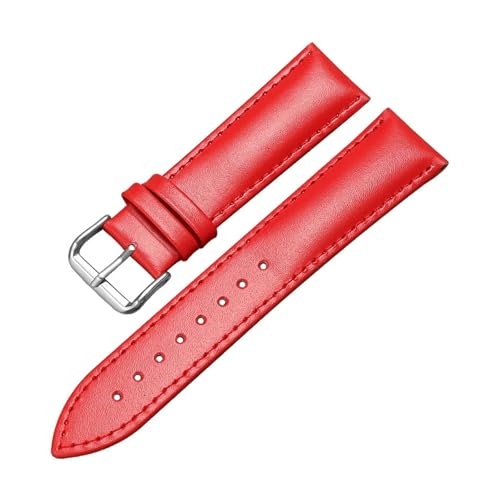 BBPLWEEA YingYou Uhrenarmbänder Aus Echtem Leder, 12 Mm, 13 Mm, 14 Mm, 15 Mm, 16 Mm, 17 Mm, 18 Mm, 19 Mm, 20 M, 21 Mm, 22 Mm, 23 Mm, 24 Mm, Herren-Uhrenarmband(Red,23mm) von BBPLWEEA