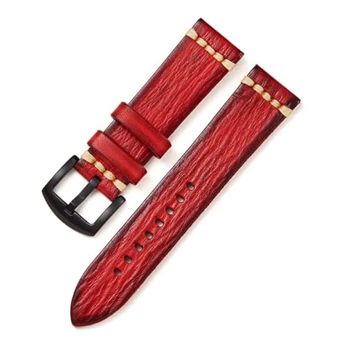 BBPLWEEA YingYou Uhrenarmbänder aus pflanzlich gegerbtem Leder, 18 mm, 20 mm, 22 mm, 24 mm, Edelstahl-Schnalle, Uhrenzubehör, Retro-Armband, 18 mm, Achat von BBPLWEEA