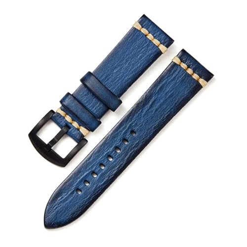 BBPLWEEA YingYou Uhrenarmbänder aus pflanzlich gegerbtem Leder, 18 mm, 20 mm, 22 mm, 24 mm, Edelstahl-Schnalle, Uhrenzubehör, Retro-Armband, 22 mm, Achat von BBPLWEEA