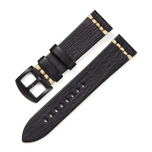 BBPLWEEA YingYou Uhrenarmbänder aus pflanzlich gegerbtem Leder, 18 mm, 20 mm, 22 mm, 24 mm, Edelstahl-Schnalle, Uhrenzubehör, Retro-Armband, 22 mm, Achat von BBPLWEEA