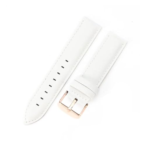 BBPLWEEA YingYou Uhrenarmband Aus Echtem Leder Mit Krokodilmuster, Schnellverschluss, Klassisches Rindsleder, Handgelenk 14 16 18 20 22 Mm(White-Rose-K4,20mm) von BBPLWEEA