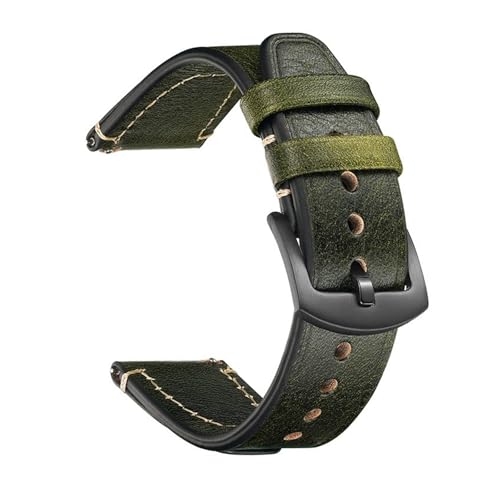 BBPLWEEA YingYou Uhrenarmband Aus Rindsleder, 20 Mm, 22 Mm, Schnellverschluss, Retro-Uhrenarmband Aus Rindsleder For Herren Und Damen, Uhrenarmband, Uhrenzubehör Mit Werkzeug(Green,22mm) von BBPLWEEA