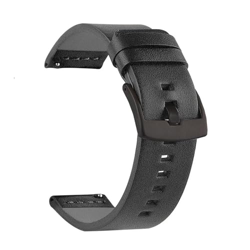 BBPLWEEA YingYou Uhrenarmband Sport Vintage Lederarmband Edelstahlschnalle Uhrenzubehör 18mm 20mm 22mm 24mm(Qucik Black 2,22mm) von BBPLWEEA