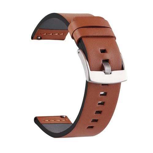 BBPLWEEA YingYou Uhrenarmband Sport Vintage Lederarmband Edelstahlschnalle Uhrenzubehör 18mm 20mm 22mm 24mm(Qucik Brown 1,22mm) von BBPLWEEA