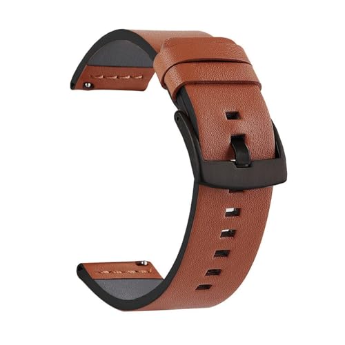 BBPLWEEA YingYou Uhrenarmband Sport Vintage Lederarmband Edelstahlschnalle Uhrenzubehör 18mm 20mm 22mm 24mm(Quick Brown 2,18mm) von BBPLWEEA