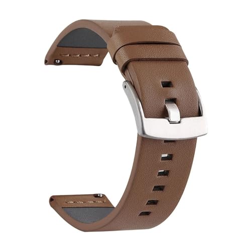 BBPLWEEA YingYou Uhrenarmband Sport Vintage Lederarmband Edelstahlschnalle Uhrenzubehör 18mm 20mm 22mm 24mm(Quick Dark Brown 1,22mm) von BBPLWEEA
