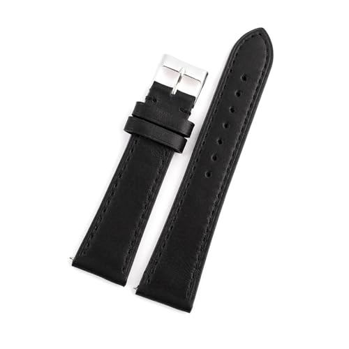 BBPLWEEA YingYou Uhrenarmband mit Schnellverschluss, 18 mm, 19 mm, 20 mm, 22 mm, for Herren und Damen, Ersatzarmband(Black,20MM_M-120 80MM) von BBPLWEEA