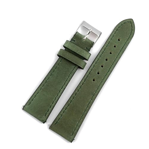 BBPLWEEA YingYou Uhrenarmband mit Schnellverschluss, 18 mm, 19 mm, 20 mm, 22 mm, for Herren und Damen, Ersatzarmband(Green,21MM_M-120 80MM) von BBPLWEEA