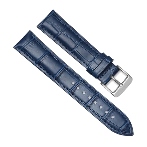 BBPLWEEA YingYou Universal-Ersatzarmband aus Leder für Damen und Herren, 12 mm, 14 mm, 16 mm, 18 mm, 20 mm, 22 mm, 24 mm., Blau-s, 22mm, Riemen von BBPLWEEA