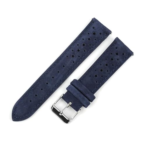 BBPLWEEA YingYou Veloursband, Poröses Band, Geeignet For Uhrenzubehör Aus Rindsleder Mit Schnellverschluss Und Rohohr(Blue,21mm) von BBPLWEEA