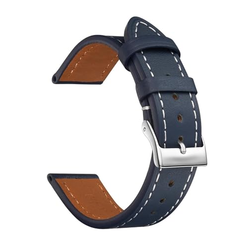 BBPLWEEA YingYou Vollnarbiges Leder-Uhrenarmband 12 mm 14 mm 16 mm Damen-Uhrenarmbänder 18 mm 20 mm Armband for Herren(Blue,16mm) von BBPLWEEA