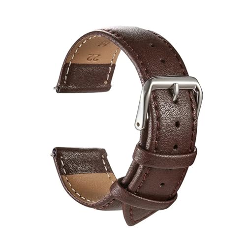 BBPLWEEA YingYou Weiches Kalbslederarmband, 18 Mm, 20 Mm, 22 Mm, 24 Mm, Herren- Und Damen-Business-Universal-Armbanduhr-Zubehör(All Brown,24mm) von BBPLWEEA