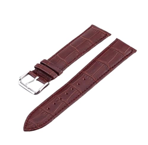YingYou 12 14 16 17 18 19 20 21 22 24 Mm Uhrenarmband Aus Bambusleder, Wasserdicht, Flachkopf, Uhrenarmband, Zubehör Mit Werkzeug(Brown,13mm) von BBPLWEEA