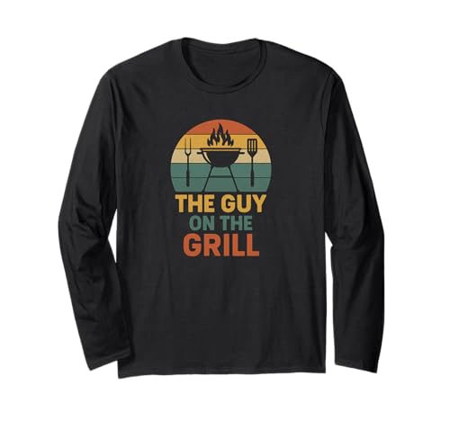Der Typ auf dem Grill Retro-BBQ Herren Langarmshirt von BBQ Men Shirts for Grill Kings and Dads