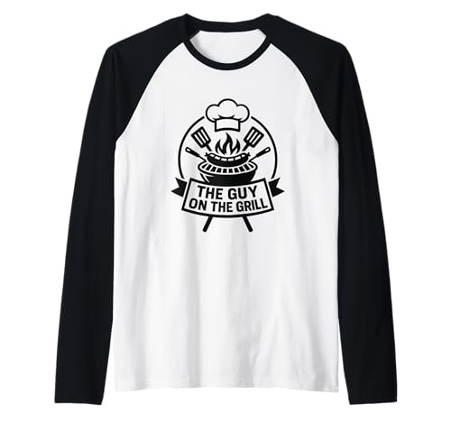 Herren Der Typ auf dem Grill BBQ Chef Funny Raglan von BBQ Men Shirts for Grill Kings and Dads