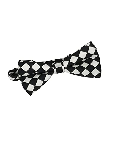 BMT02 Fliege für Herren, kariert, kariert, Buffalo Plaid, Schwarz Weiß, Einheitsgröße von BBTDIN