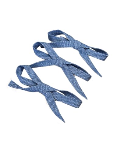Blaue Denim-Haarschleifen-Clips für Mädchen, Denim-Schleifennadel, blaue Jeans, Haarschleifen-Clips BW27 (3 Stück-E2) von BBTDIN