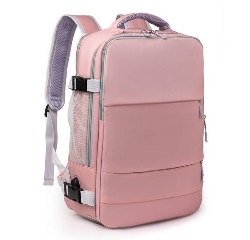 BBWL Packsack Großer Reiserucksack mit USB-Anschluss, 15,6-Zoll-Laptopfach (wasserabweisendem Nylon und Trolleygurt, leicht, geräumig und funktional für unterwegs) von BBWL