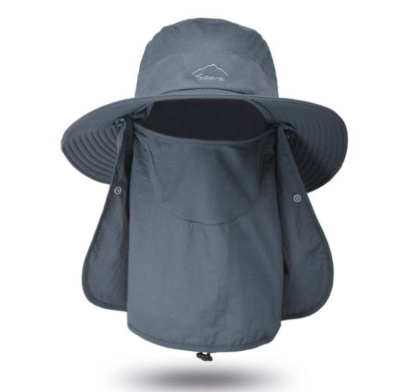 BBWL Sonnenhut Sonnenhut Outdoor mit Gesichtsschutz, Nackenschutz und Netzbelüftung (Unisex,faltbarer UV-Schutz-Hut aus wasserabweisendem Nylon für Sommeraktivitäten) von BBWL