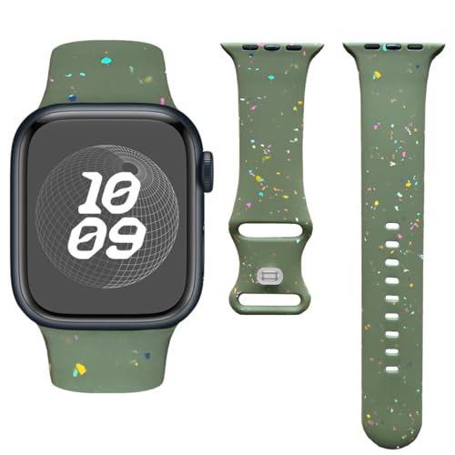 BBZ Silikon Sport Butterfly buckle Women Men Replacement Armband kompatibel mit Apple Watch Bands 38mm 40mm 41mm 42mm 44mm 45mm 49mm,Ultra 2 & SE & Series 9/8/7/6/5/4/3/2/1 von BBZ