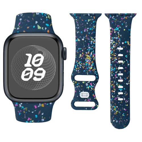 BBZ Silikon Sport Butterfly buckle Women Men Replacement Armband kompatibel mit Apple Watch Bands 38mm 40mm 41mm 42mm 44mm 45mm 49mm,Ultra 2 & SE & Series 9/8/7/6/5/4/3/2/1 von BBZ