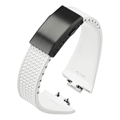BBZ für PRX Hülle,Quickfit folding clasp FKM Strap Kompatibel mit Tissot PRX Watch Series12mm Men Replacement Straps Kompatibel mit Tissot PRX von BBZ
