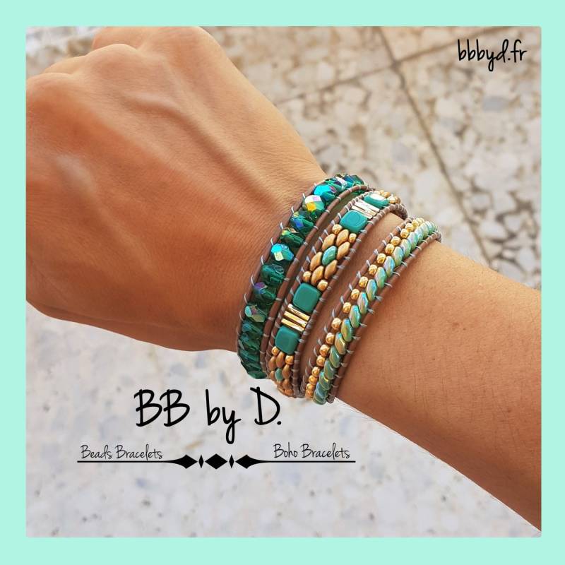 Wickeln Sie Das Armband in Leder Und Glasperlen, Boho-stil, Südwesten. Mehrreihige Manschette Türkis, Golden. Boho Perlen Wrap Wickeln Sie Das Armband in Leder Und Glasperlen, Boho-stil, Südwesten. Mehrreihige Manschette Türkis, Golden. Boho Perlen Wrap von BBbyD