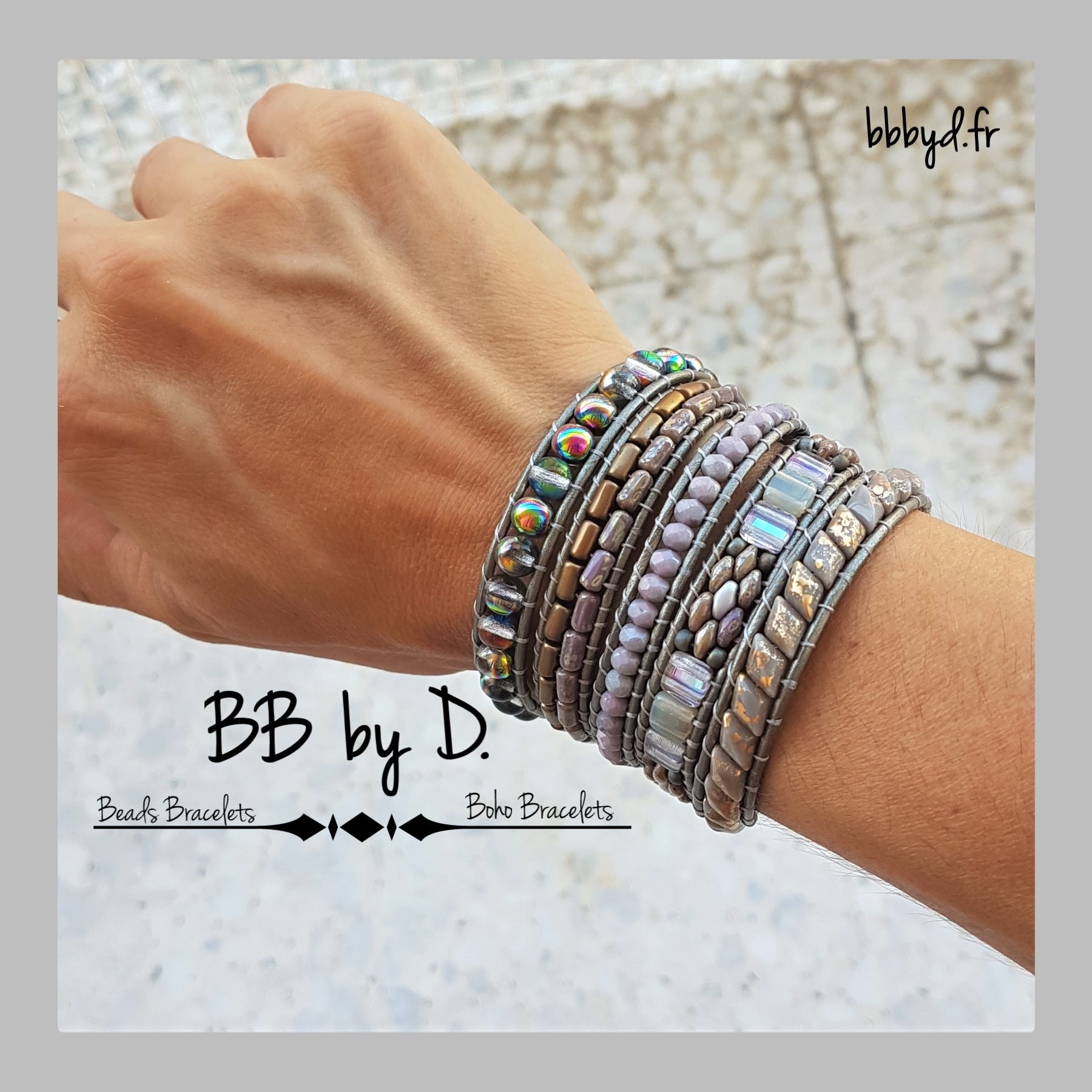 Wickelriemen Aus Leder Und Perlen. Mehrreihige Manschette Im Südwest-stil, Boho. Lila Perlenarmband, Grauboho Lederwickelarmband Wickelriemen Aus Leder Und Perlen. Mehrreihige Manschette Im Südwest-stil, Boho. Lila Perlenarmband, Grauboho Lederwickelarmband von BBbyD