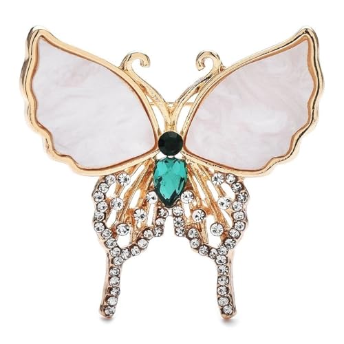 Abalone Shell Schmetterling Broschen für Frauen Unisex 2-farbige schöne Insekten Party Brosche Pins, Gold von BBirtyQV