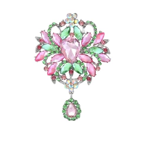 Broschen für Damen, Unisex, große Glasnadeln, Schmuckzubehör, Metall Zink Acryl von BBirtyQV