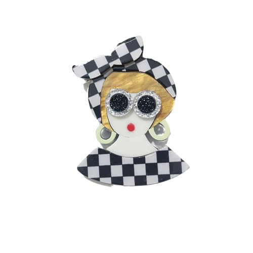 Cartoon-Mädchen-Brosche, Acryl, mehrschichtig, Anstecknadel, Kostüm-Abzeichen, Metall Zink Acryl Cartoon-Mädchen-Brosche, Acryl, mehrschichtig, Anstecknadel, Kostüm-Abzeichen, Metall Zink Acryl von BBirtyQV