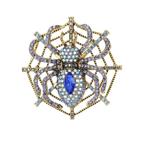 Damen Broschen Persönlichkeit Legierung Strass Netz Spinne Brosche Kreative Männer und Frauen Kleidung Corsage Ornament Pin, Metall Zink Acryl Damen Broschen Persönlichkeit Legierung Strass Netz Spinne Brosche Kreative Männer und Frauen Kleidung Corsage Ornament Pin, Metall Zink Acryl von BBirtyQV