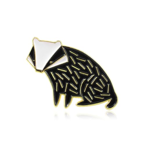 Ein kleines Tier, das aussieht wie ein Hund, ein Fuchs oder eine Ratte, ist eigentlich eine Dachs-Persönlichkeitsbrosche, Metall Zink Acryl Ein kleines Tier, das aussieht wie ein Hund, ein Fuchs oder eine Ratte, ist eigentlich eine Dachs-Persönlichkeitsbrosche, Metall Zink Acryl von BBirtyQV