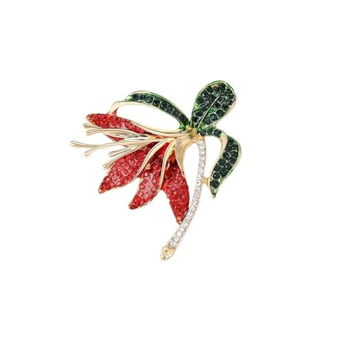 Emaille Pfingstrosen-Broschen für Damen, Unisex, Perlen, Pflanzennadeln, Zubehör, Dekoration, Metall Zink Acryl von BBirtyQV