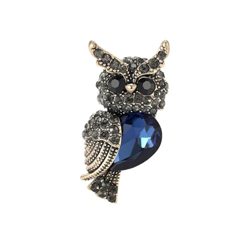 Eulen-Broschen für Damen, Unisex, Katzenauge, Stein, Tiernadeln, Schmuckzubehör, Metall Zink Acryl von BBirtyQV