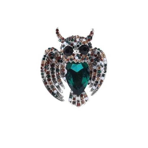 Eulen-Broschen für Damen, Unisex, Katzenauge, Stein, Tiernadeln, Schmuckzubehör, Metall Zink Acryl von BBirtyQV