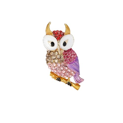 Eulen-Broschen für Damen, Unisex, Katzenauge, Stein, Tiernadeln, Schmuckzubehör, Metall Zink Acryl von BBirtyQV