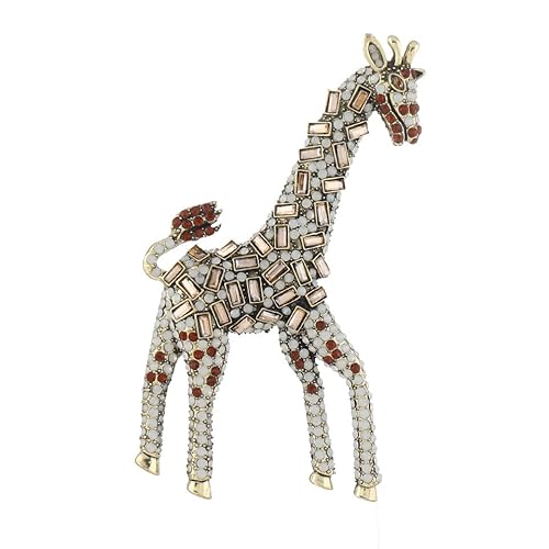 Full Drill Giraffe Brosche Strass Tier Herren formelle Anstecknadel Kostümzubehör, Champagner Gold von BBirtyQV